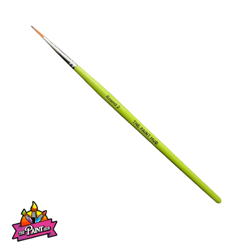 The Paint Hub WI Lime Collection Professional Face Paint Brush - Round #2
