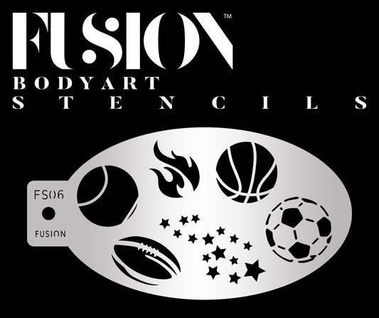 Fusion Face Paint Stencil - Sport Stars - FS06