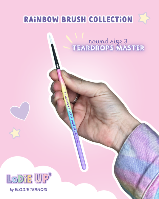 Lodie Up Brush Collection - Teardrop Master - # 3 Round Face Paint Brush
