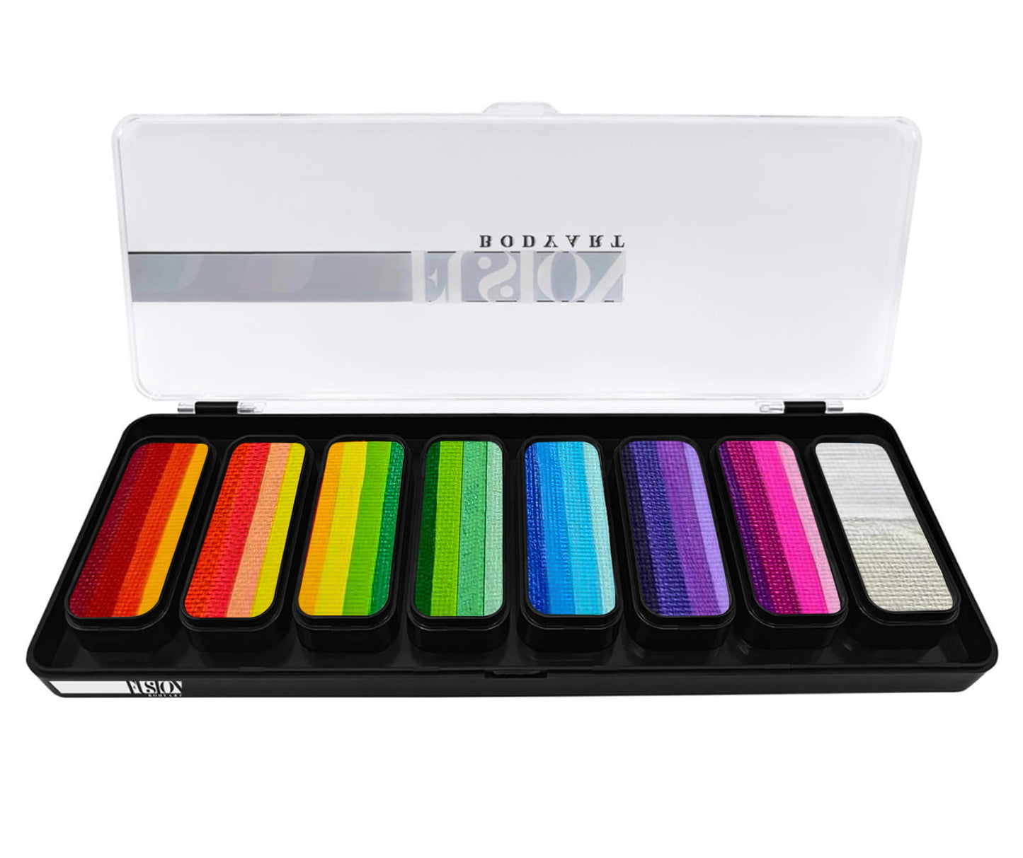 Fusion Body Art Rainbow Rush Thin Stroke Face Painting Palette (8 -x 14g)