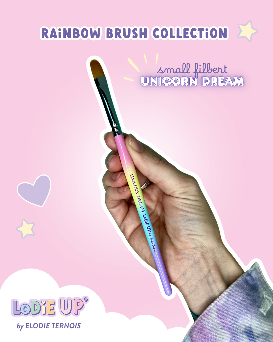 Lodie Up Brush Collection - Unicorn Dream - Filbert Face Paint Brush