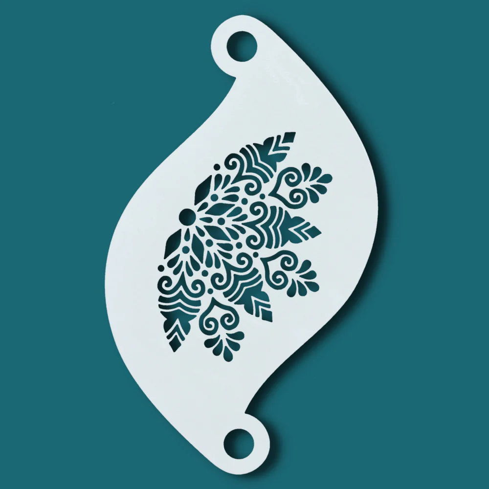 Superstar Ice Crown Face Paint Stencil 77103